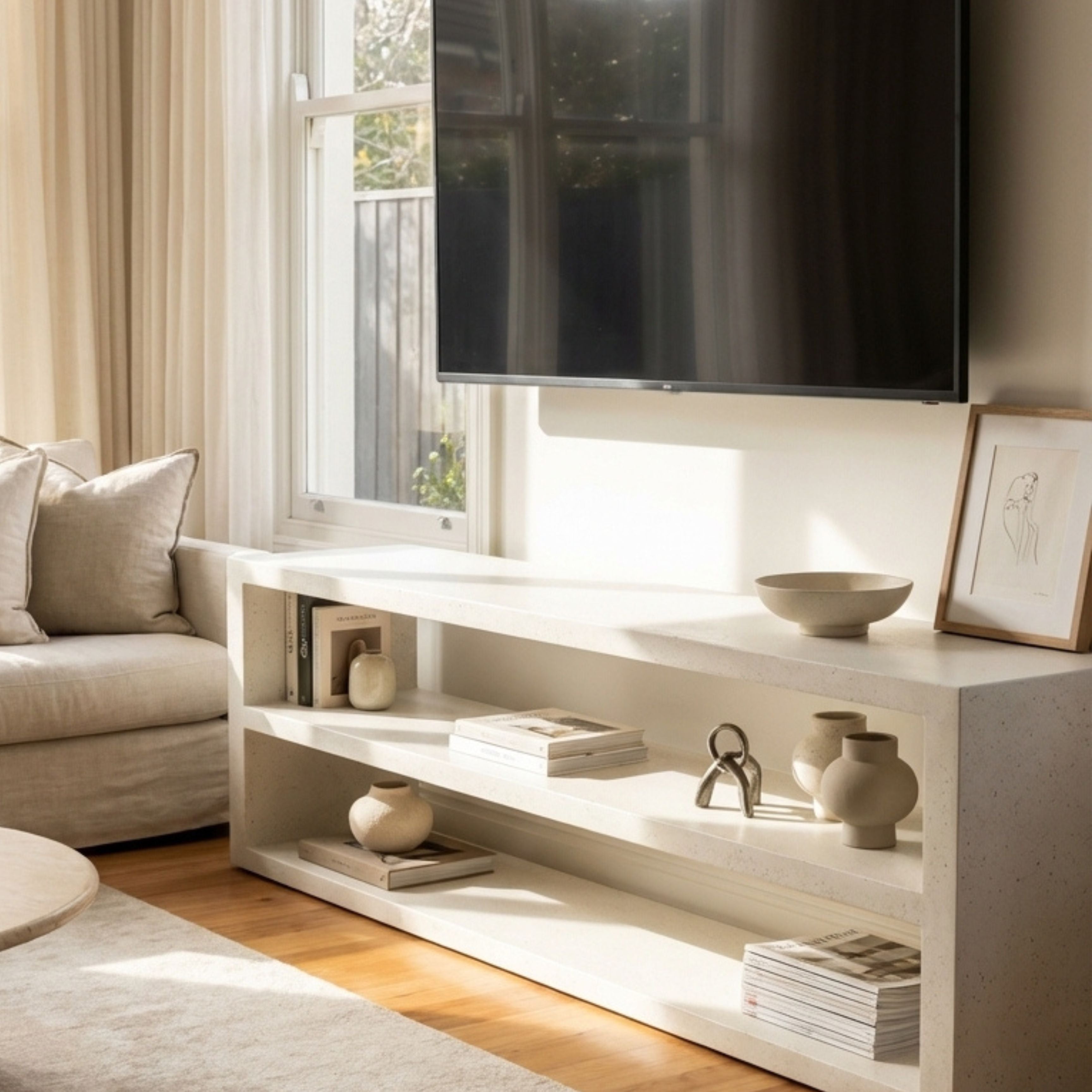 Concrete Tv Unit