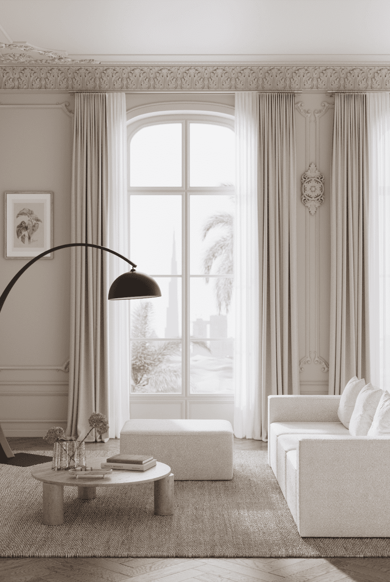 XL Arched Black Floor Lamp