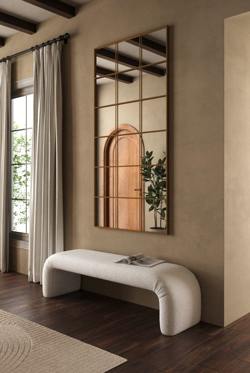 Bram Arch Boucle Bench Homekode