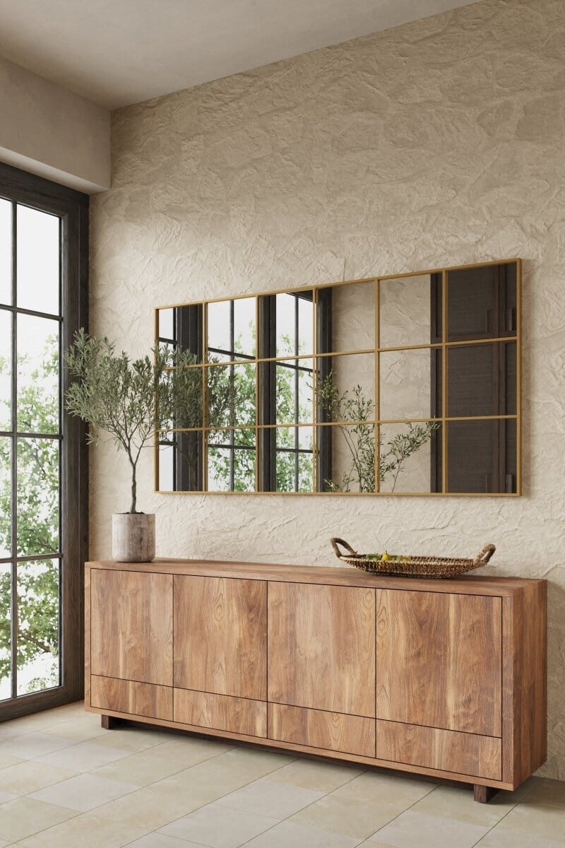 Lavinia Gold Rectangular Window Mirror (2 Sizes) Mirrors Homekode