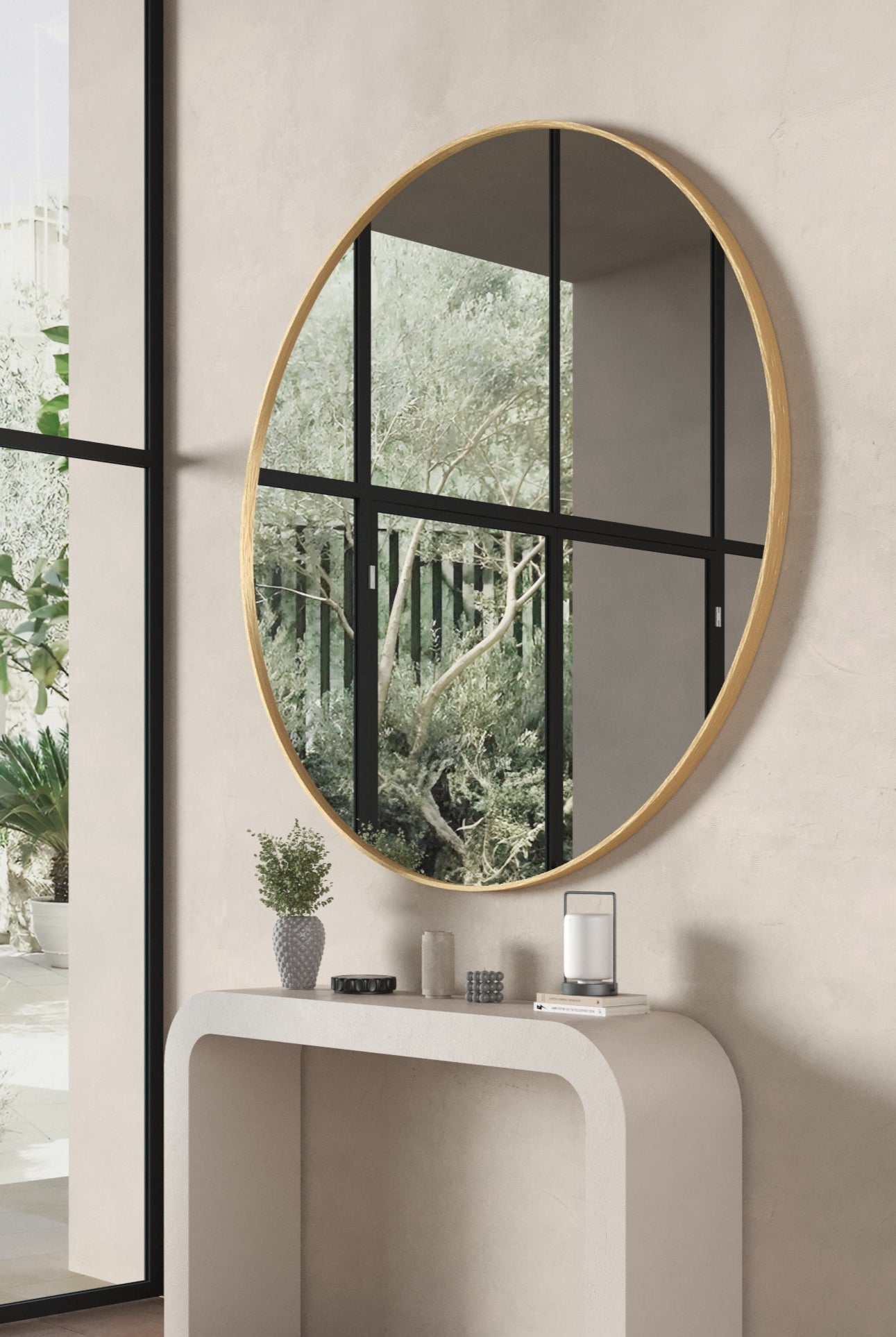 Gold Round Wall Mirror (5 Sizes)