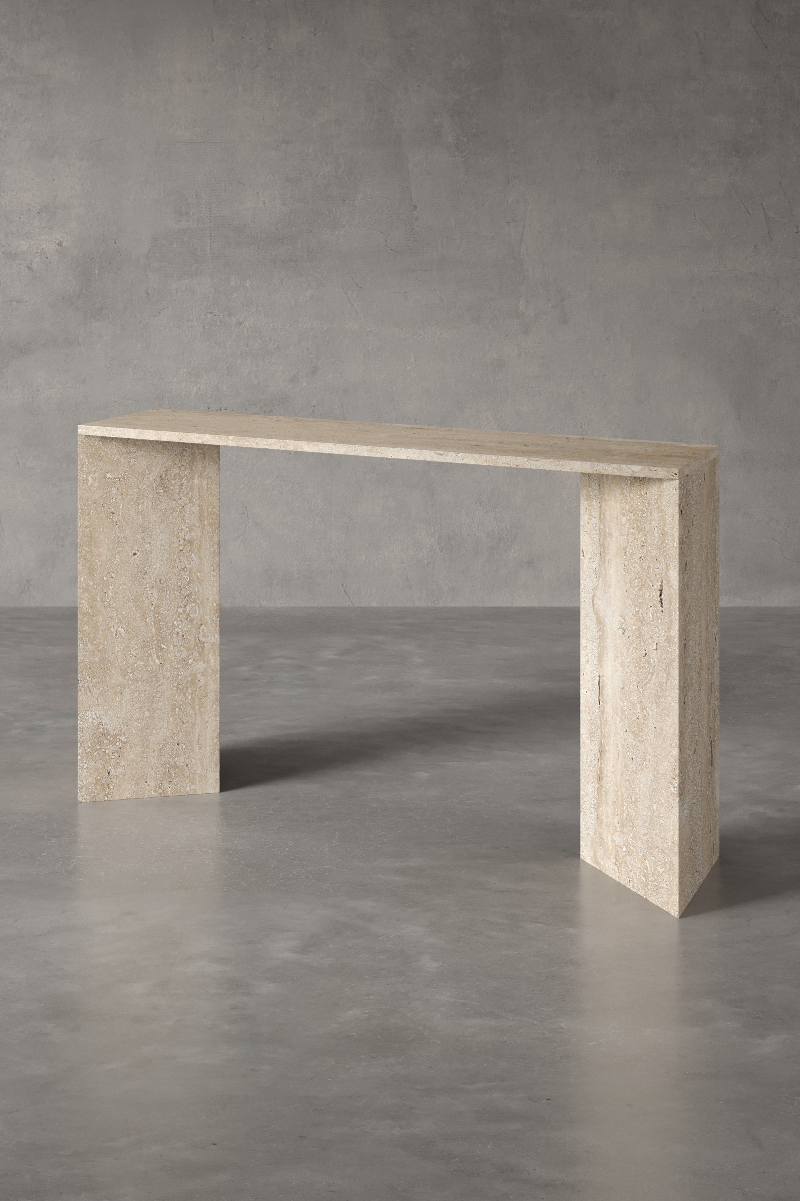Deniz Travertine Console