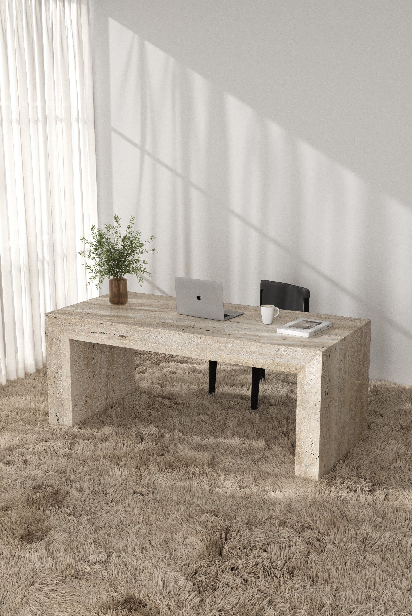 Evadne Travertine Desk