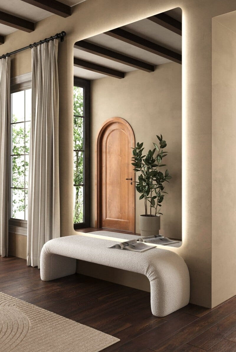 Amara XL Backlit Frless Full Length Rounded Corners Mirror (3 Sizes) Mirrors