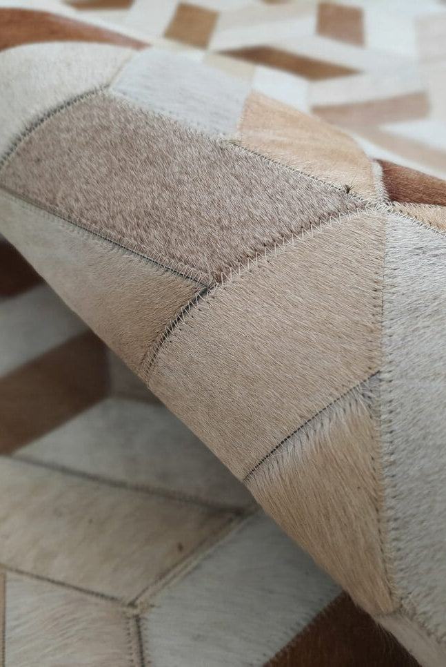 Golden Gradient Oasis - Leather Rug (4 Sizes)