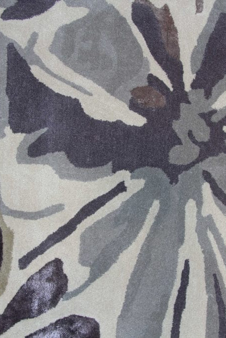 Silver Blossom Elegance - Handmade Rug (300x400 CM)