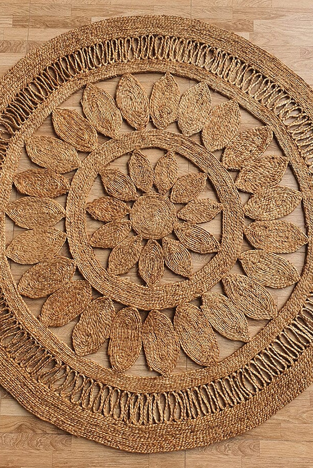 Sunburst Serenity - Crochet Jute Rug (2 Sizes)