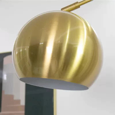 Gold arched Floor Lamp With Side Table Homekode