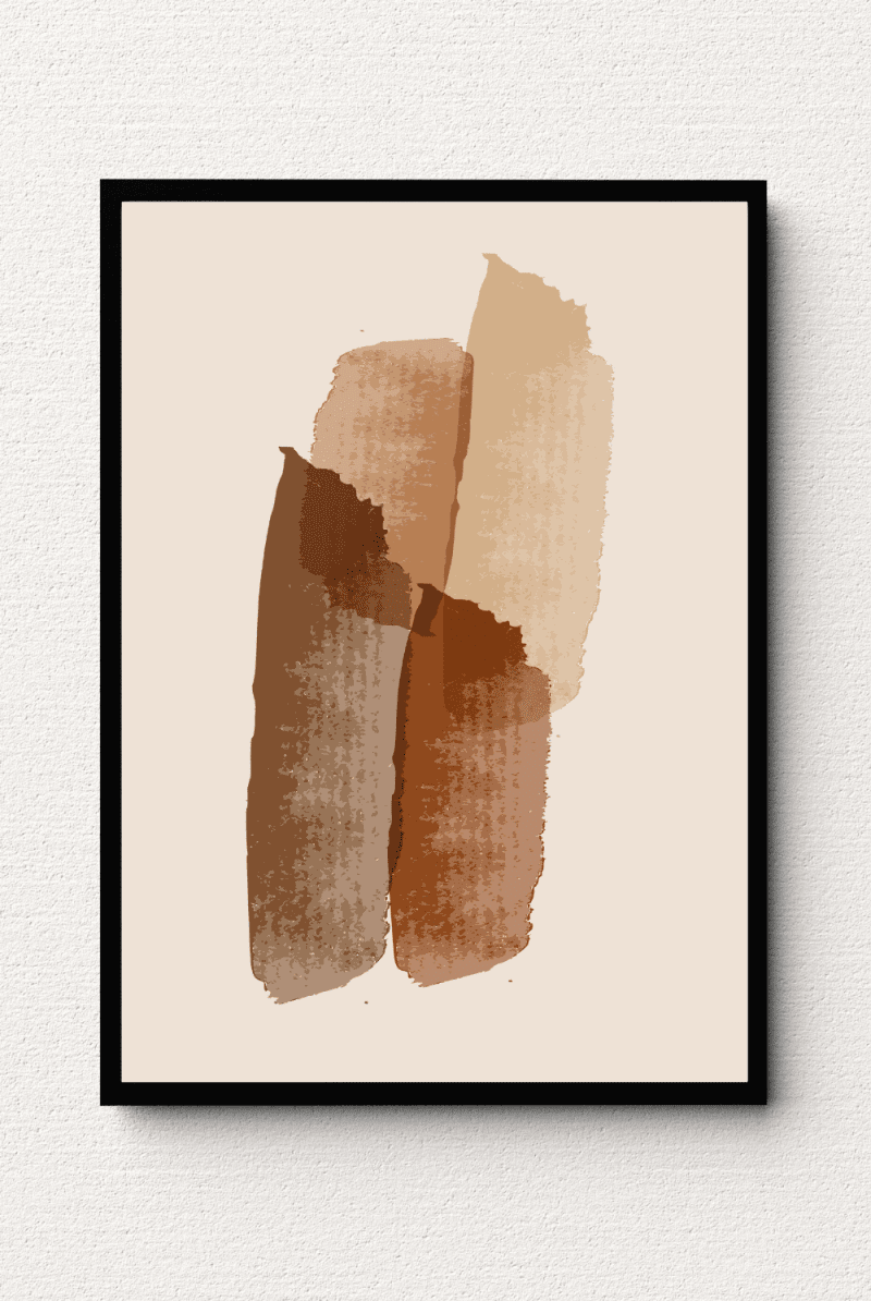 Sand Tones Elegance Abstract Wall Art