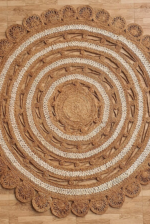 Ethereal Mandala - Crochet Jute Rug (2 Sizes)