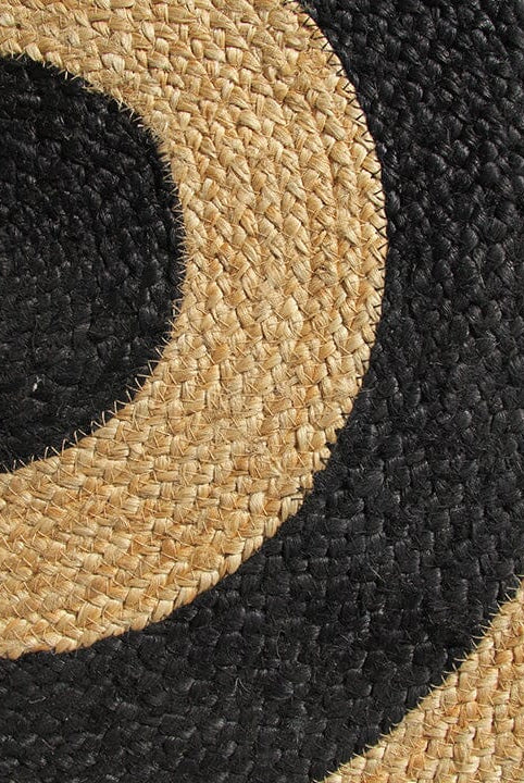 Spiral Essence - Braided Jute Hallway Rug (80x200 CM)