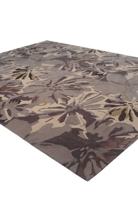 Silver Blossom Elegance - Handmade Rug (300x400 CM)