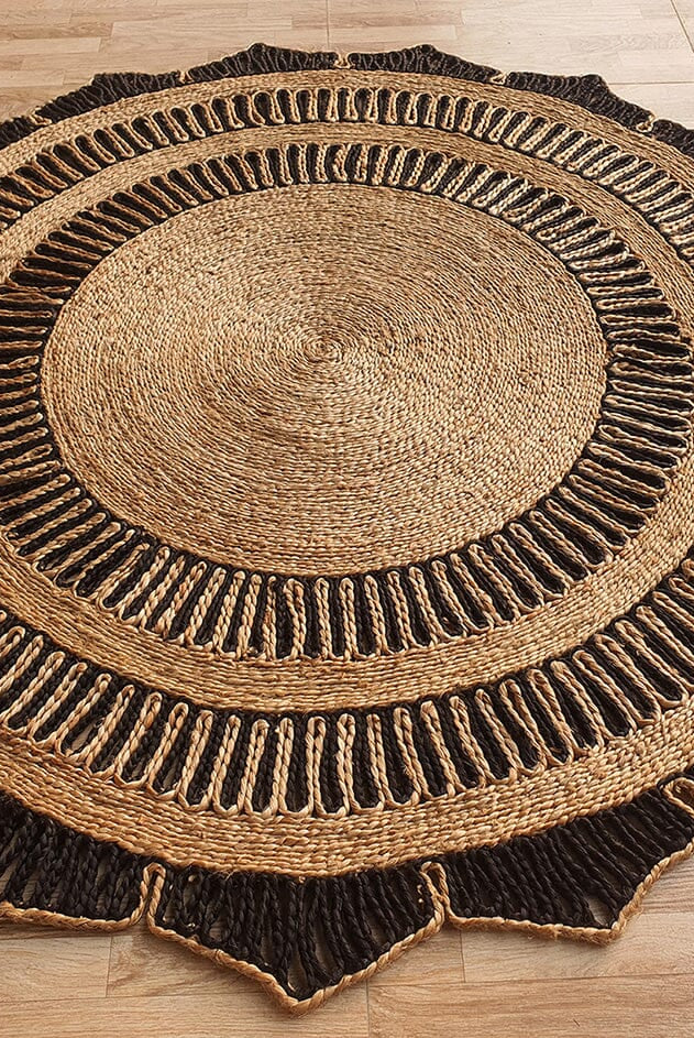 Entwined Elegance - Crochet Jute Rug (2 Sizes)