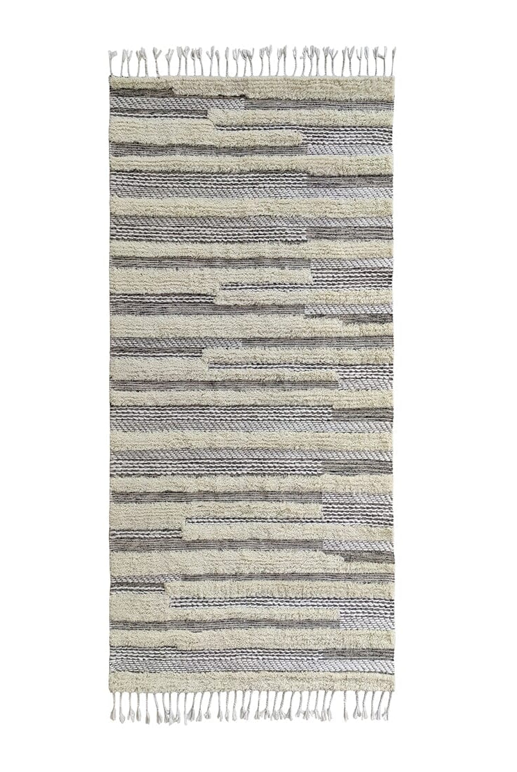 Vibrant Pathway - Multicolored Beige and Brown Woven Rug (200x80 CM)
