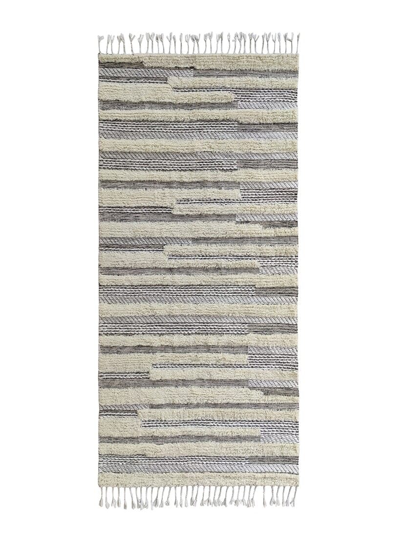 Vibrant Pathway - Multicolored Beige and Brown Woven Rug (200x80 CM)