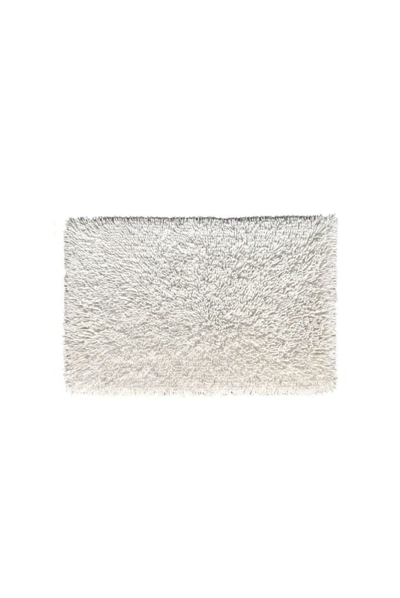 Bleach White Shaggy Bath Mat (60x90 CM)
