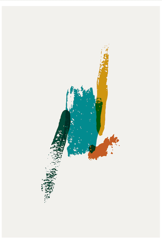 Abstract Brushstroke Medley Wall Art II
