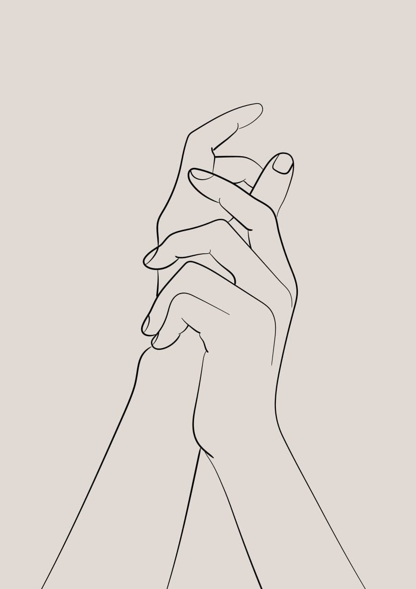 Affectionate Touch Abstract Wall