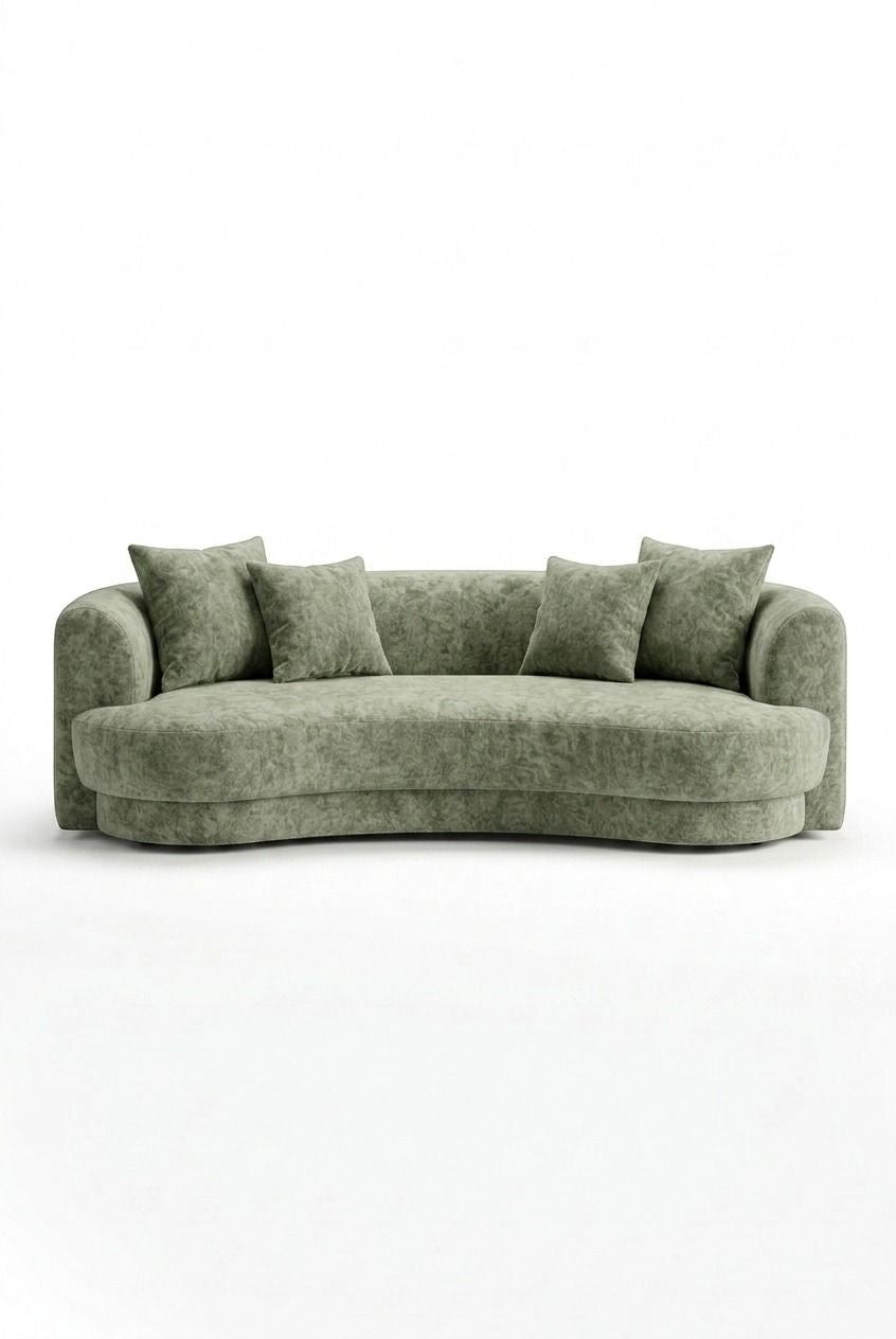 Aella Pistachio Green 3 Seater Sofa