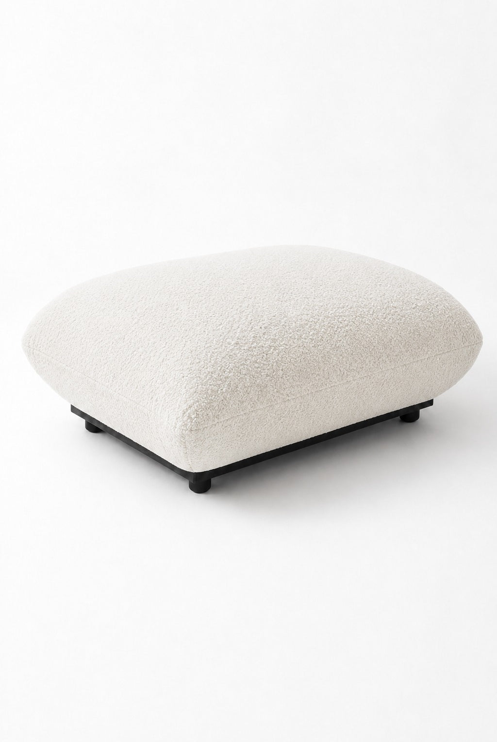 Alannah Off White Boucle Ottoman