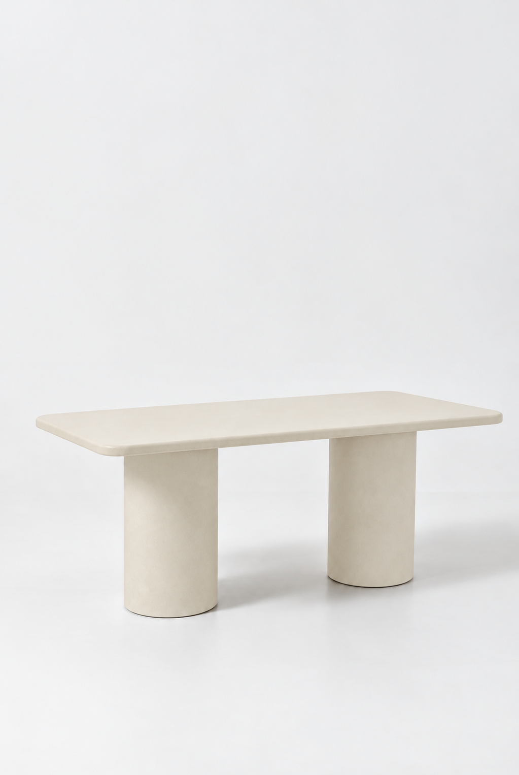 Alara Light Beige Microconcrete Dining Table