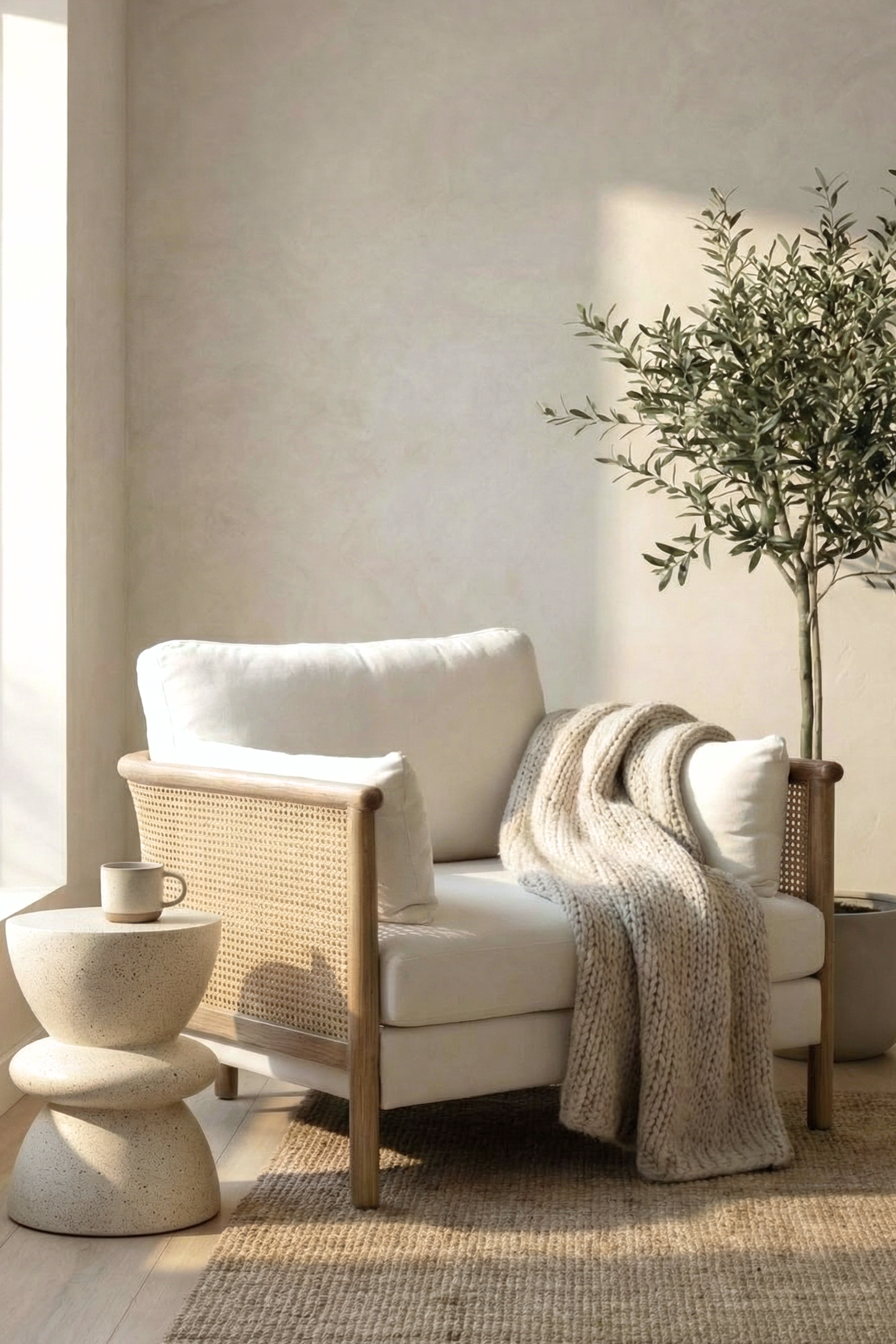 Almea Wooden Lounge Chair