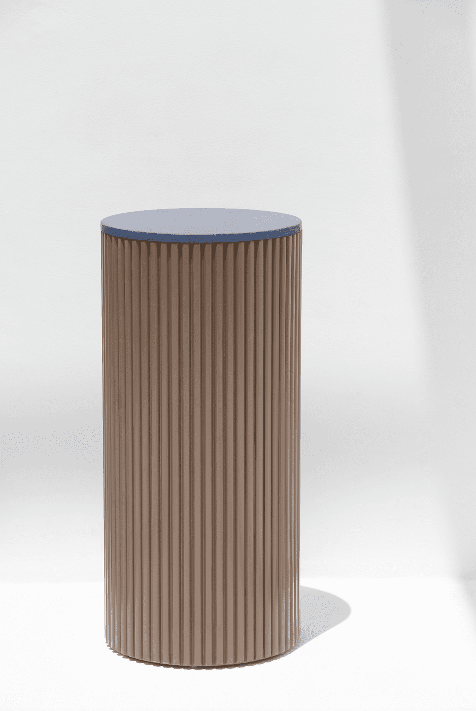 Alora Brown Wooden Plinth With Blue Quz Top