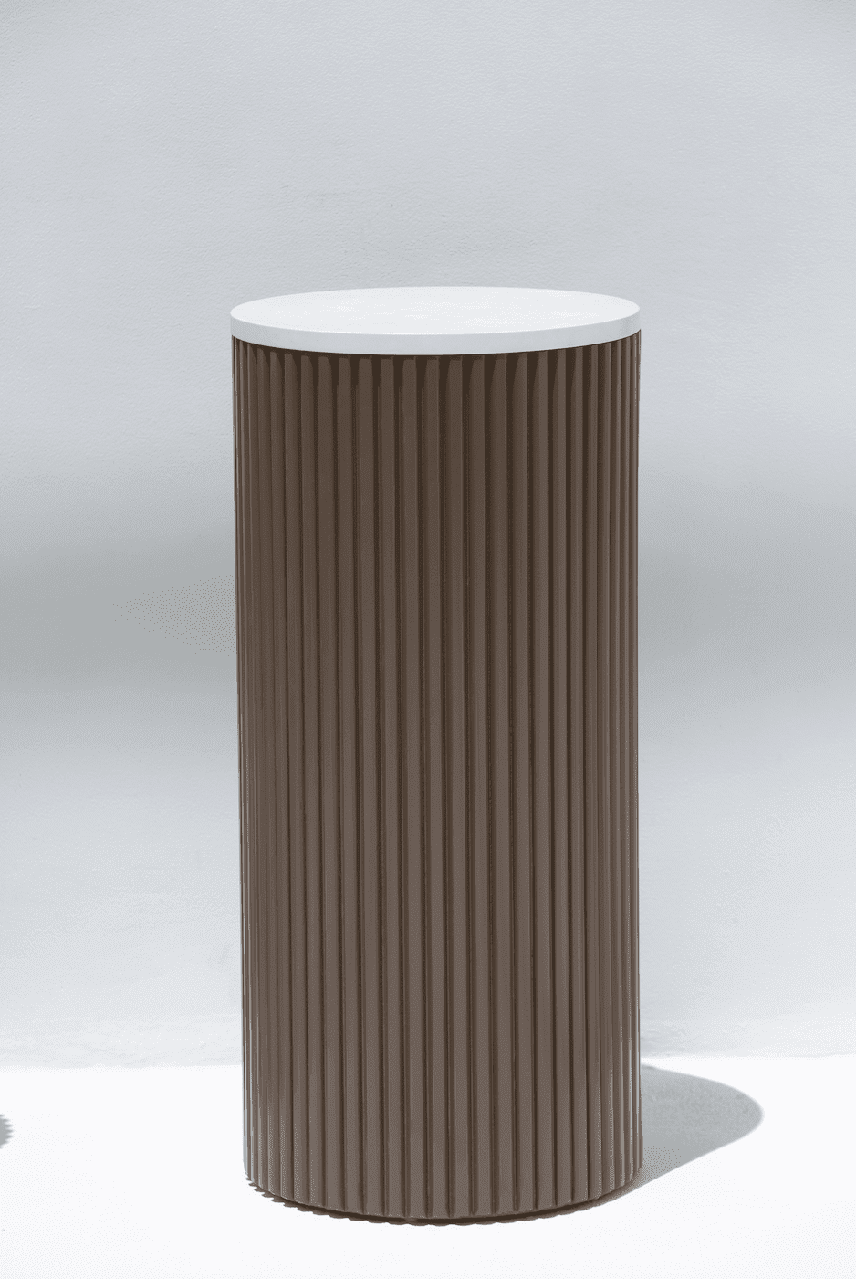 Alora Brown Wooden Plinth With White Quz Top