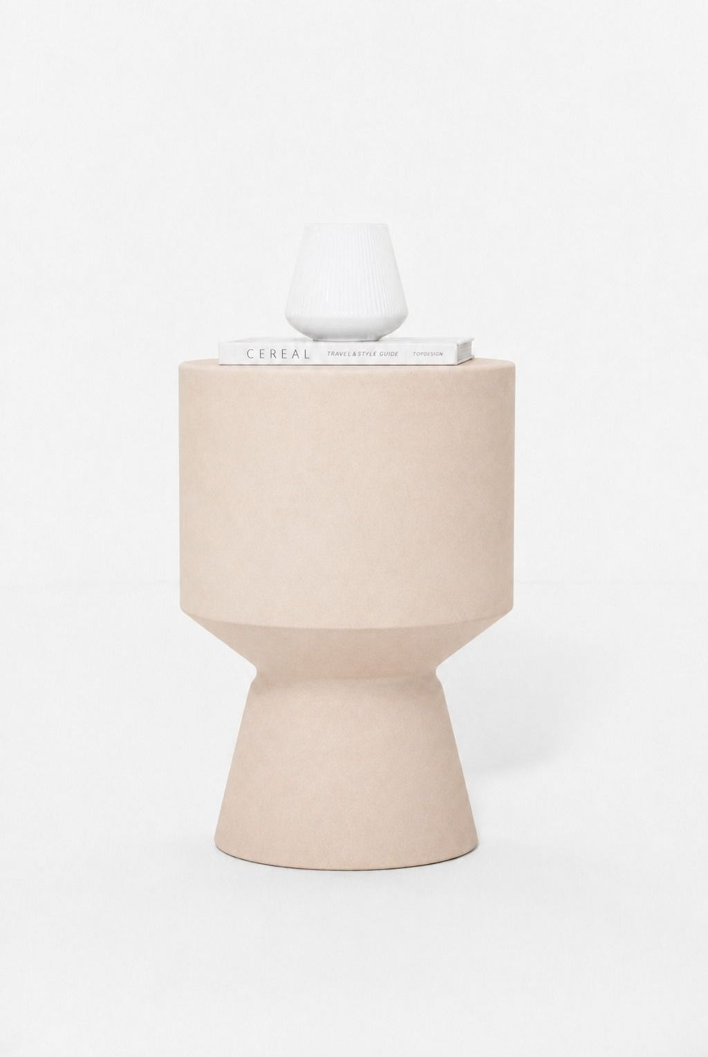 Alpina Ivory Cream Microconcrete Side Table