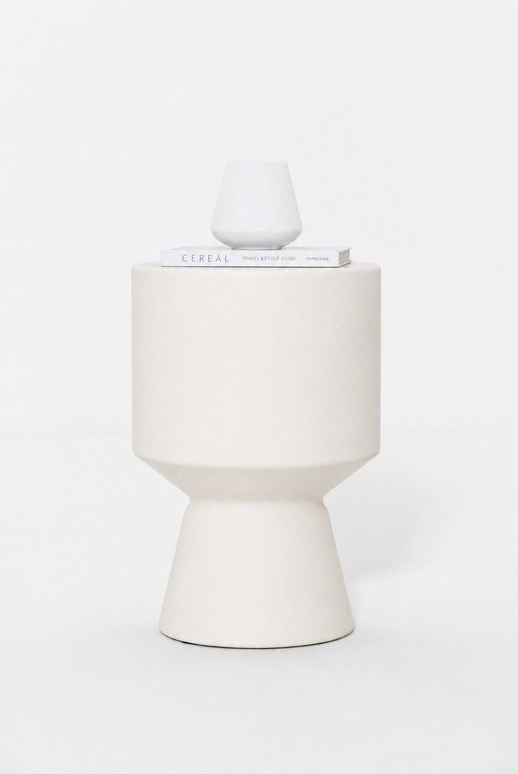 Alpina Off White Microconcrete Side Table