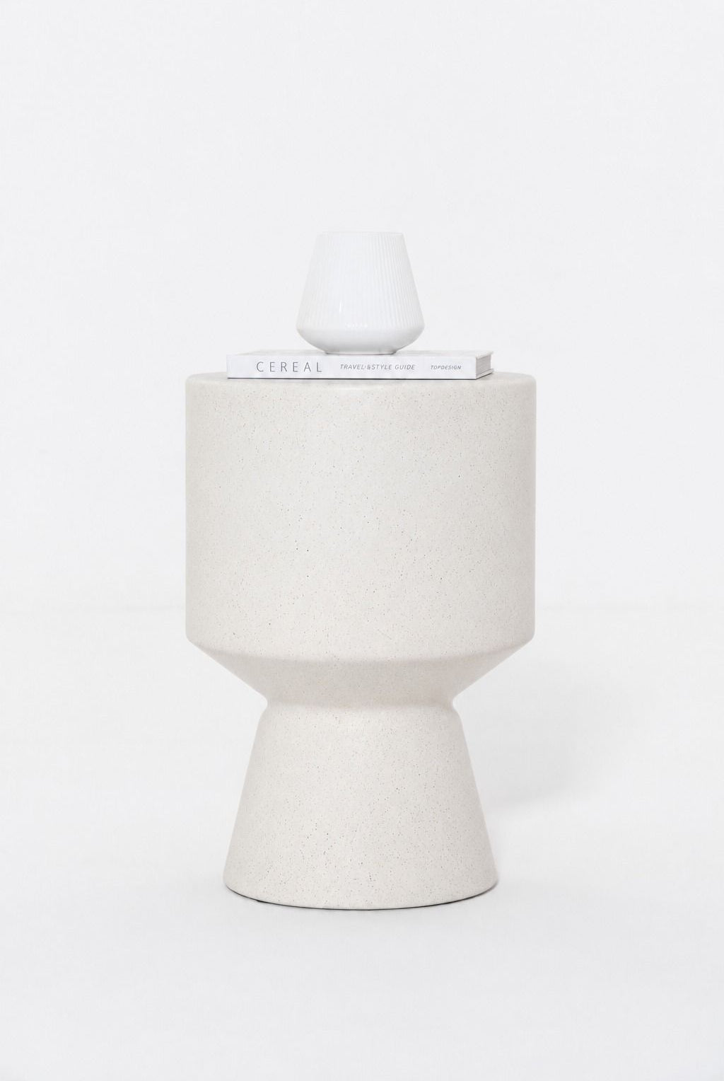 Alpina Off White Speckled Microconcrete Side Table