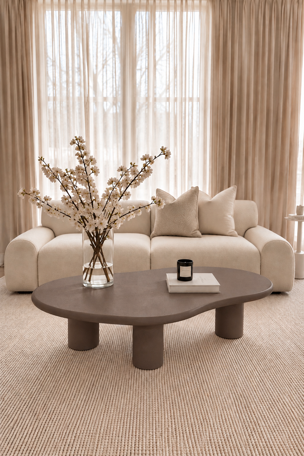 Alvin Mocha Microconcrete Coffee Table