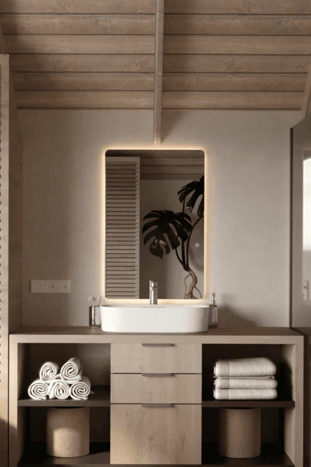 Amara Frameless Rounded Corners LED Wall Mirror (3 Sizes)