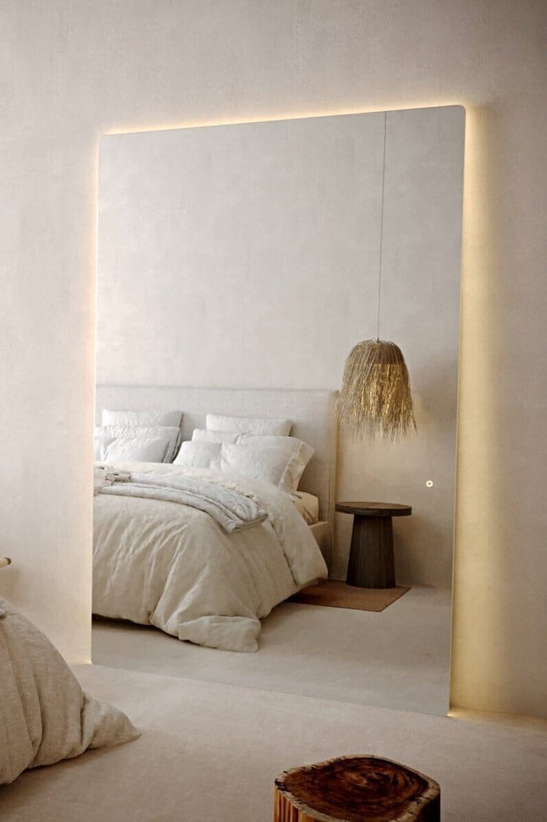 Amara XL Backlit Frameless Full Length Rounded Corners Mirror (3 Sizes)
