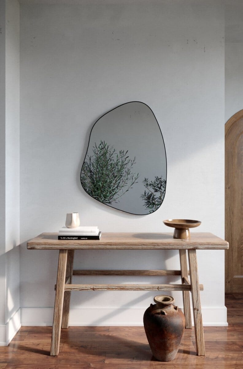 Verna Black Irregular Vanity Mirror