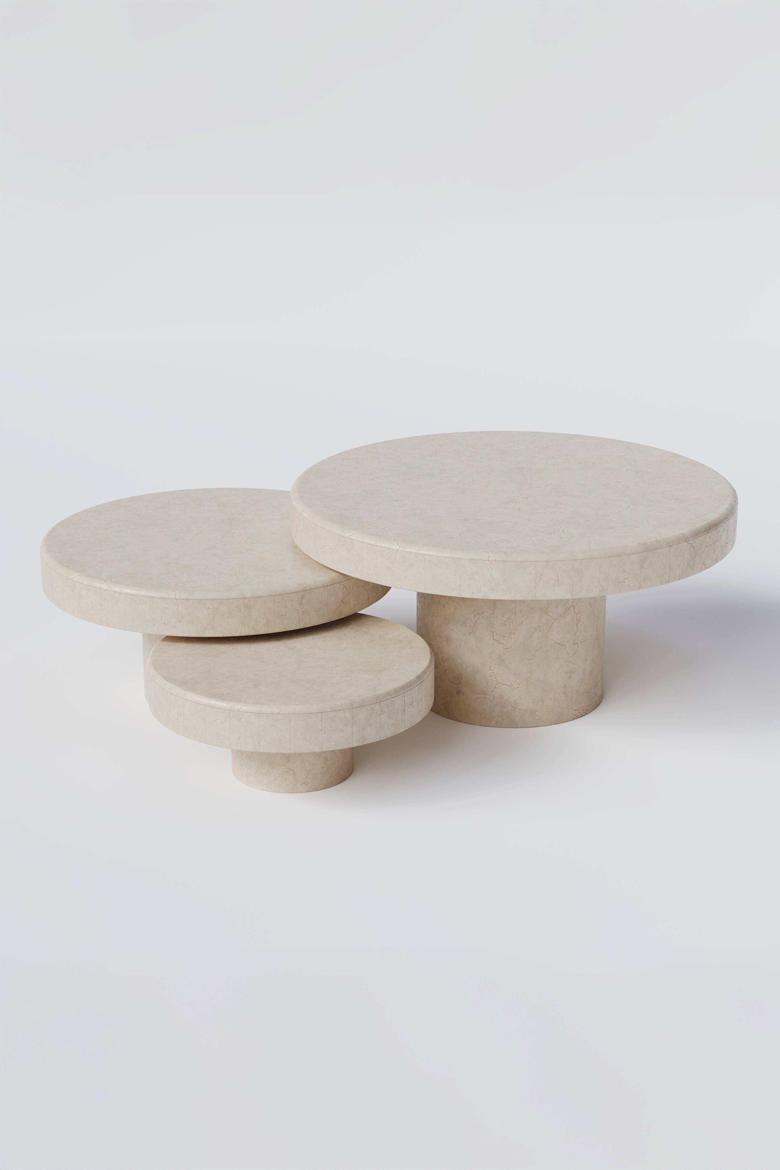 Arezzo Crema Marfil Nesting Coffee Table