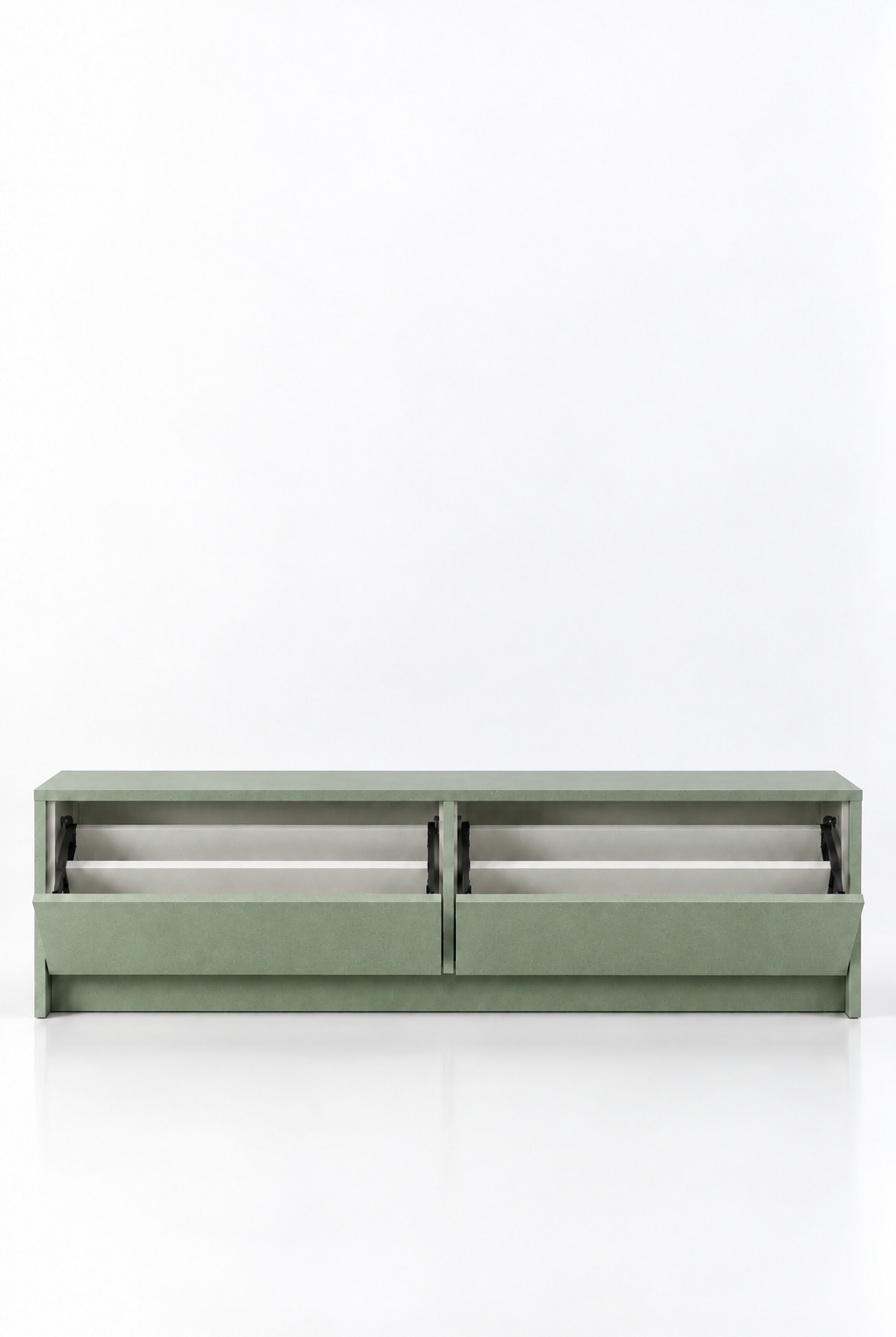 Arqen Sage Green Microconcrete Shoe Cabinet