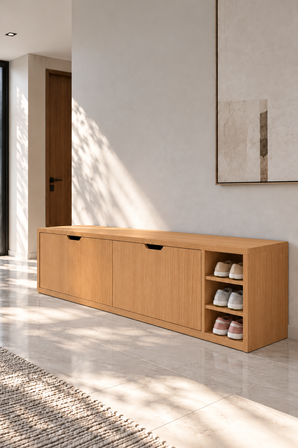 Avelio Bavaria Beech Wooden Shoe Cabinet