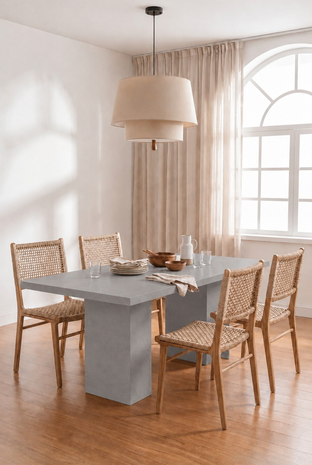 Avencia Ash Grey Microconcrete Dining Table