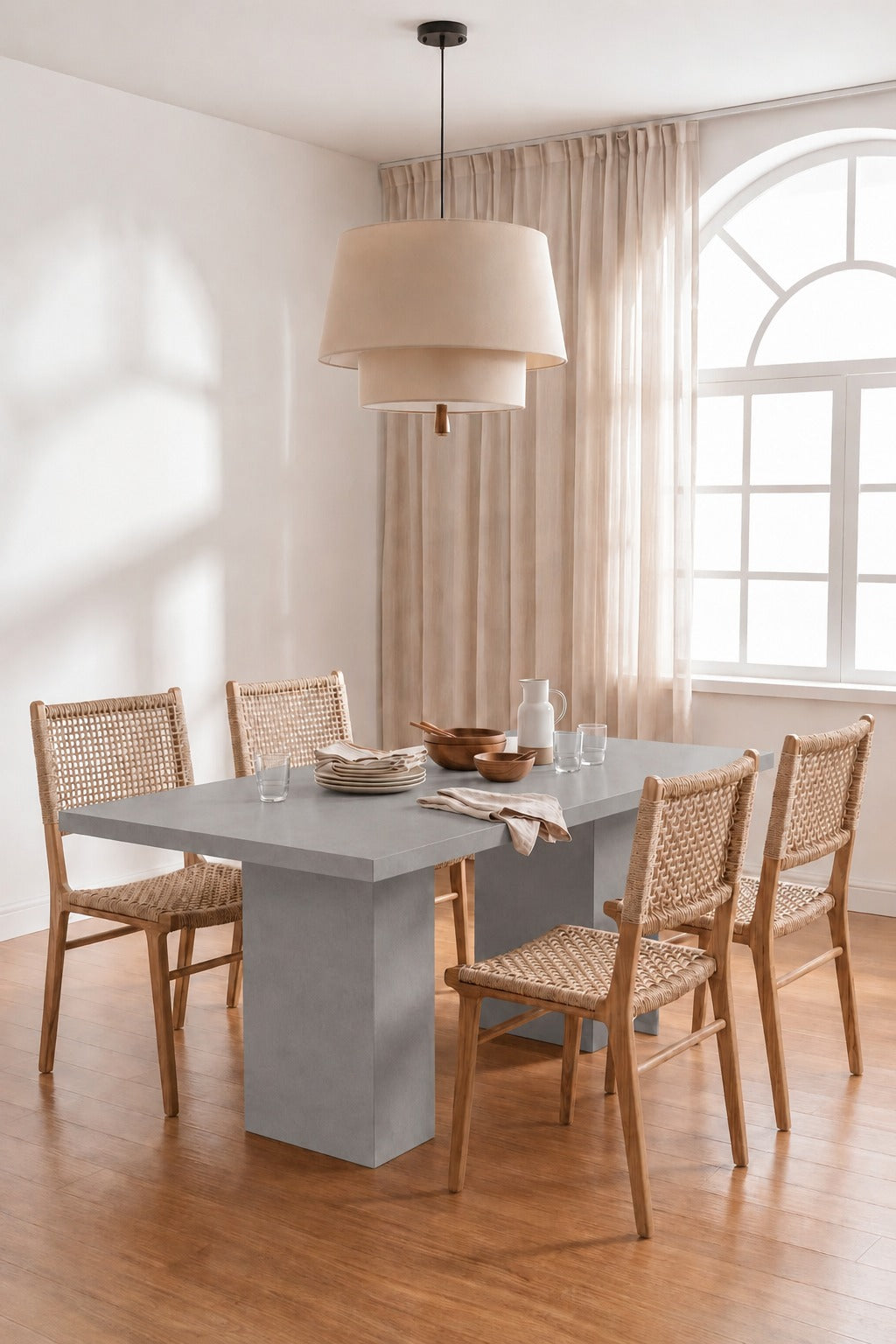 Avencia Ash Grey Microconcrete Dining Table