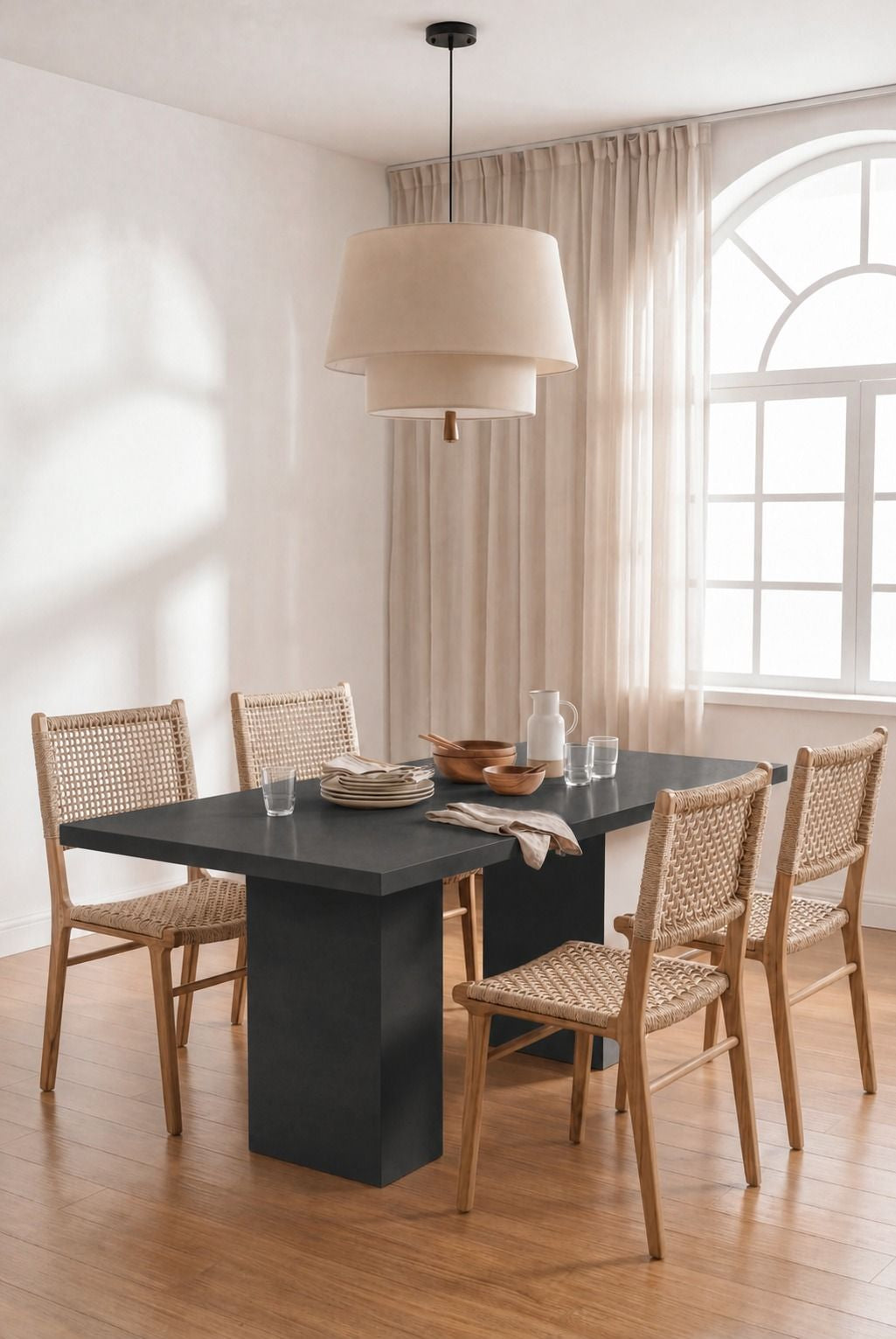 Avencia Midnight Grey Microconcrete Dining Table