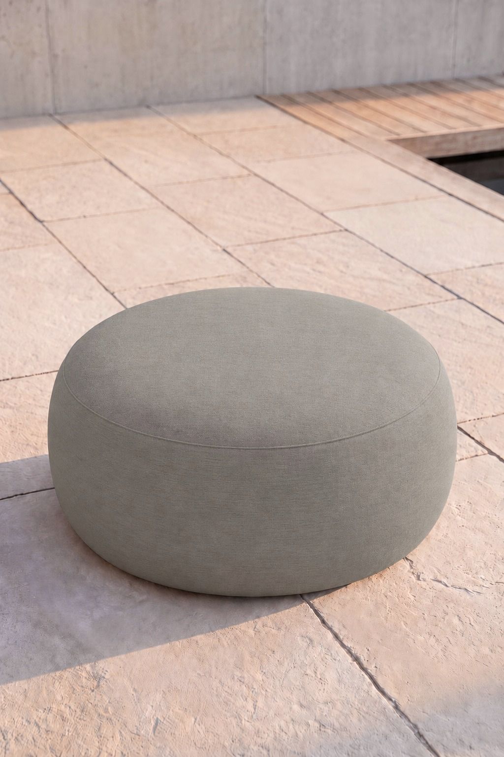 Avyren Warm Grey Outdoor Ottoman