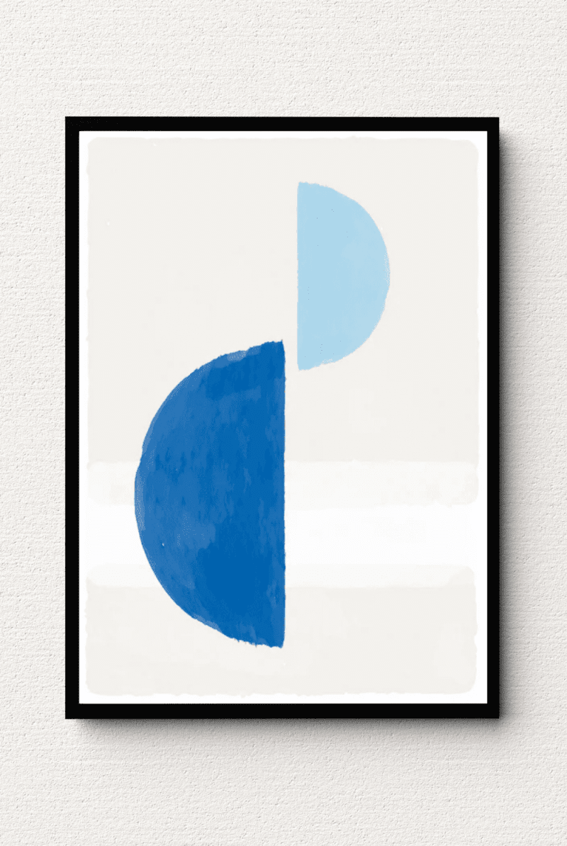 Azure Crescent Wall Art