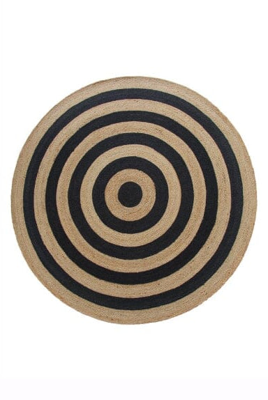 Cosmic Centerpiece - Bullseye Braided Jute Round Rug (200 CM)