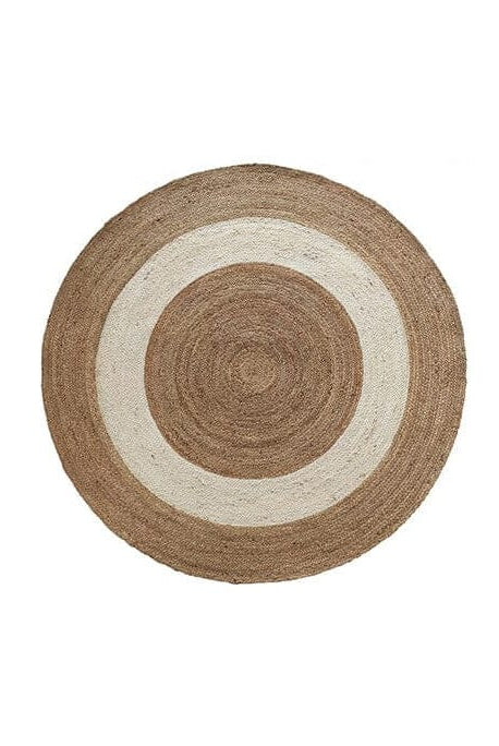 Serene Haven - Natural & Beige Braided Round Rug (3 Sizes)