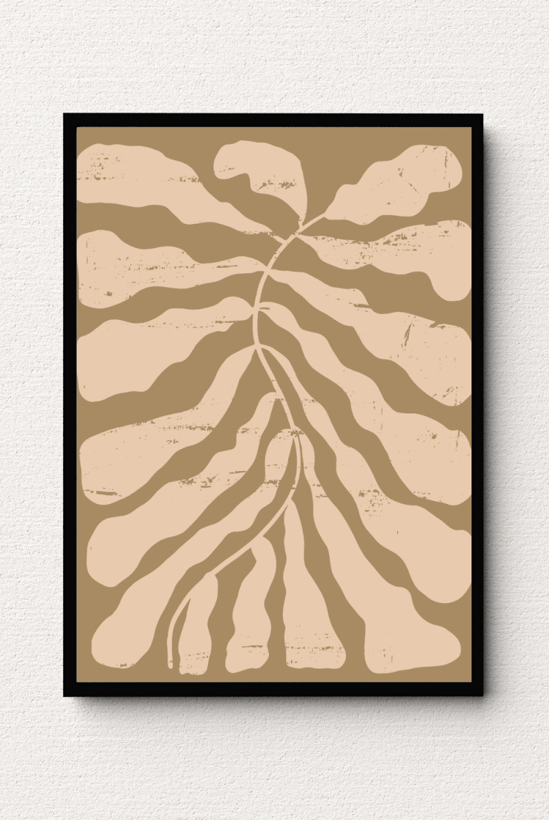 Beige Algae Matisse Abstract Wall Art