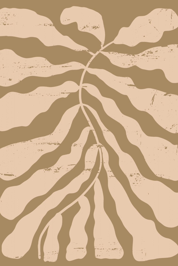 Beige Algae Matisse Abstract Wall