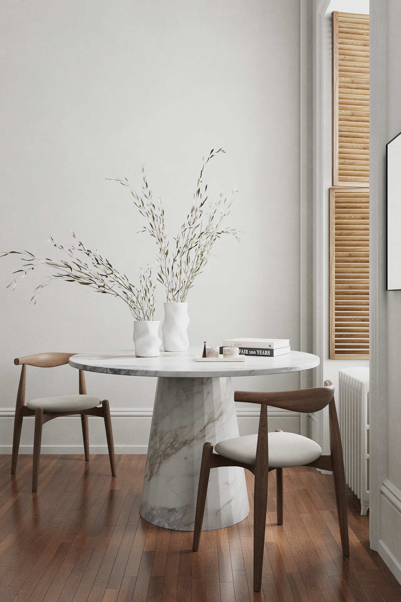 Belova Calacatta Green Marble Dining Table