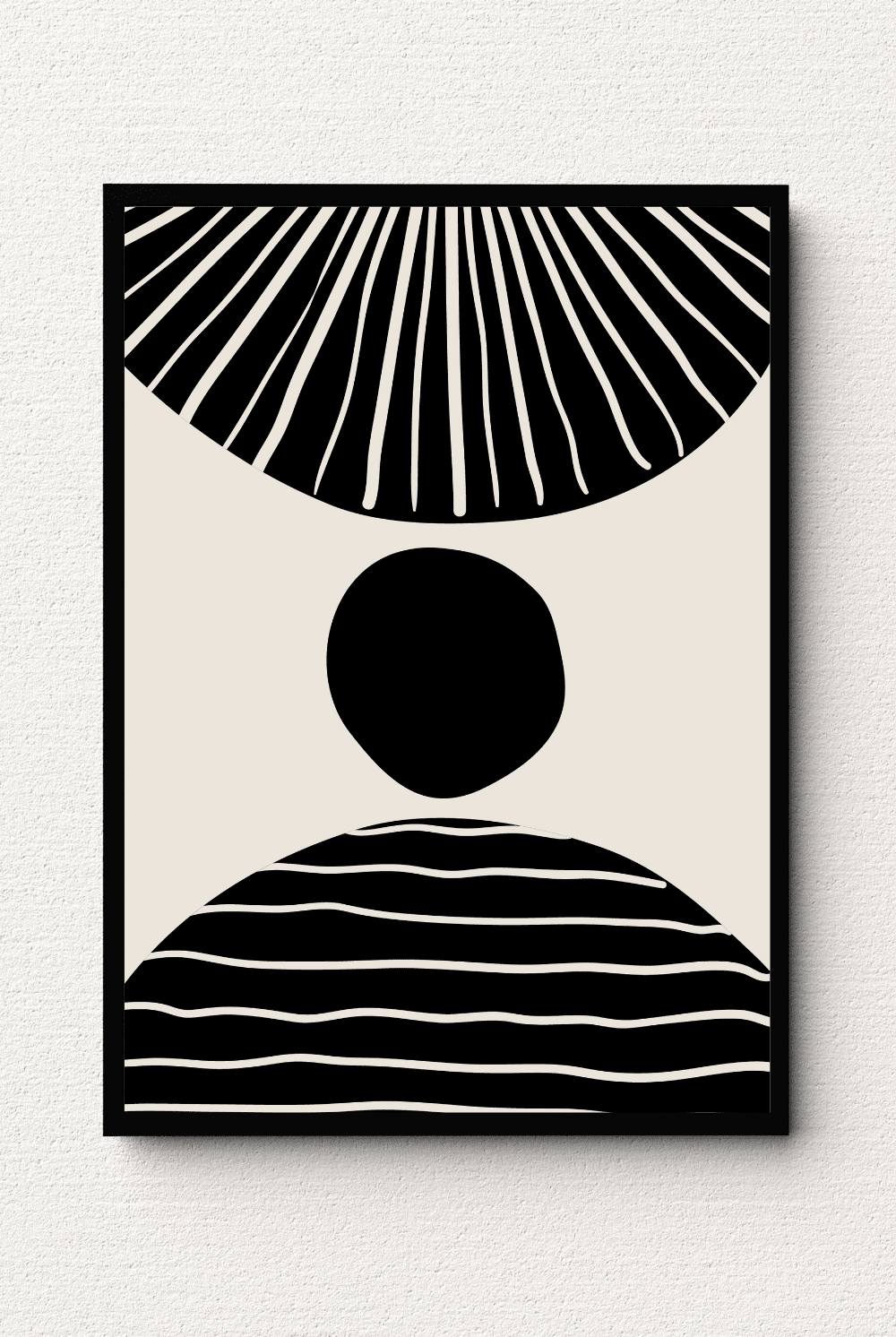 Black Geometric Abstract Wall Art I