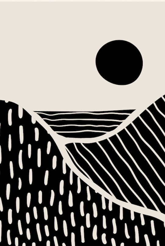 Black Geometric Abstract Wall III